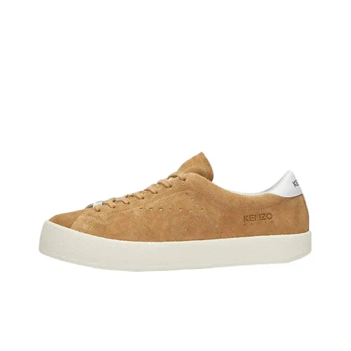 KENZO Swing Low Top Trainers Suede Beige