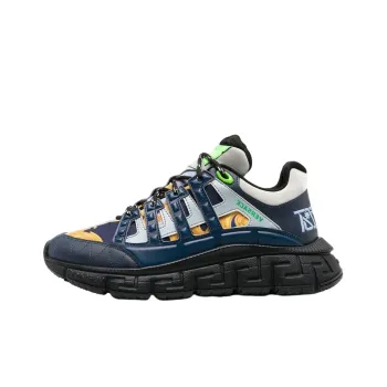 VERSACE Trigreca Low Top Sports Casual Shoes Men's Blue Black