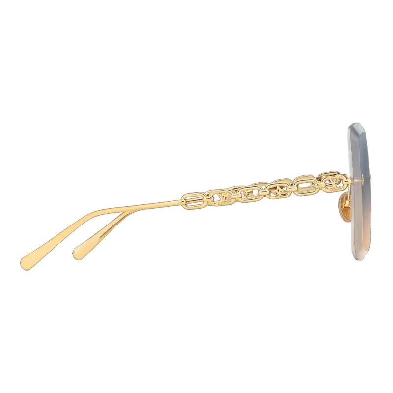 LOUIS VUITTON Square Sunglasses Unisex Gold-2