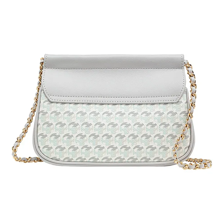 VANESSA HOGAN Monogram Pvc Trapezoid Crossbody Bag Shoulder Bag Women's Gray-2