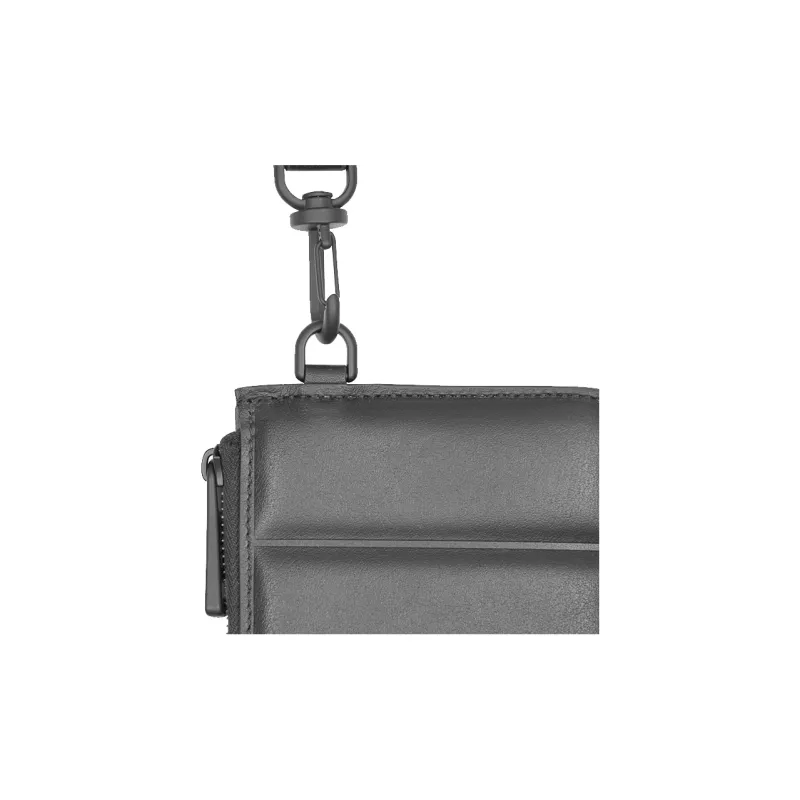 Moncler Leather Lanyard Wallet Trumpets Men's Black-5