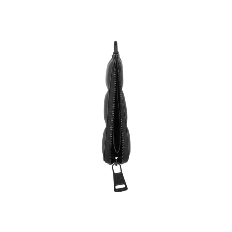 Moncler Leather Lanyard Wallet Trumpets Men's Black-1