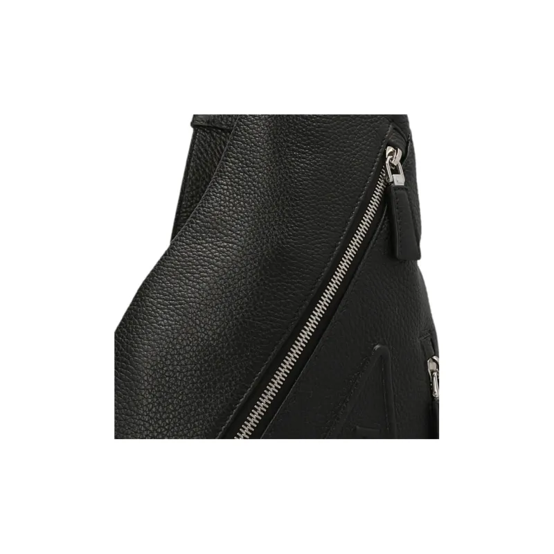 PRADA Lambskin Crossbody Bag Shoulder Bag Men's Black-2