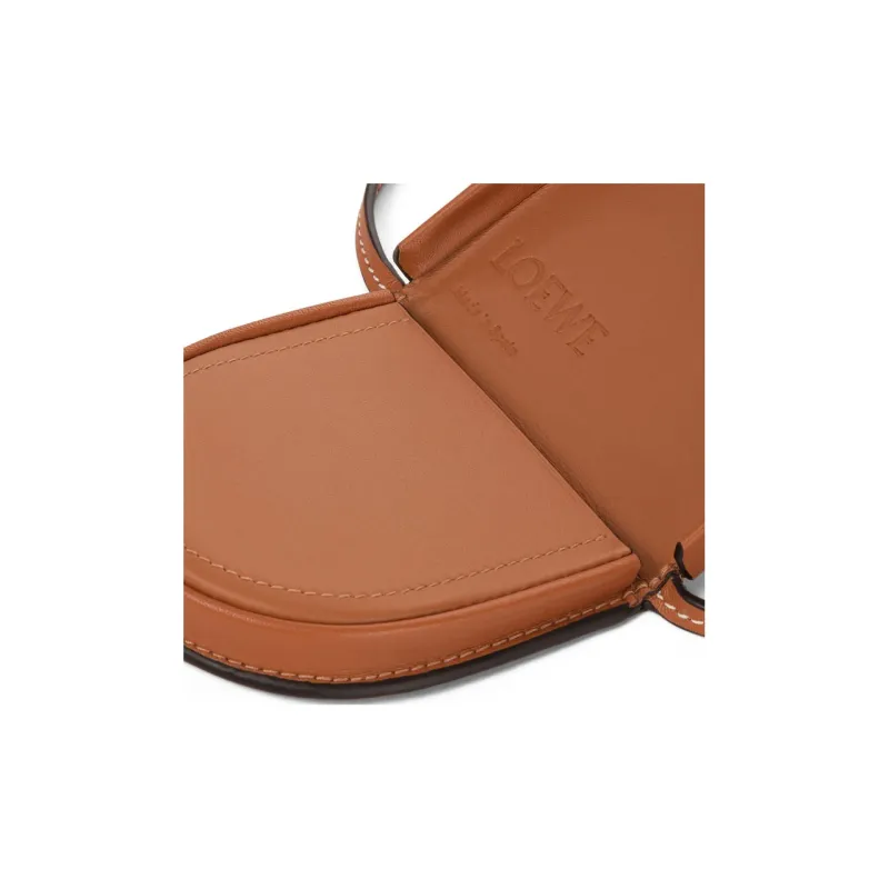 LOEWE Heel Cow Leather Horseshoe Bag, Crossbody Bag, Shoulder Bag Women's Brown-6