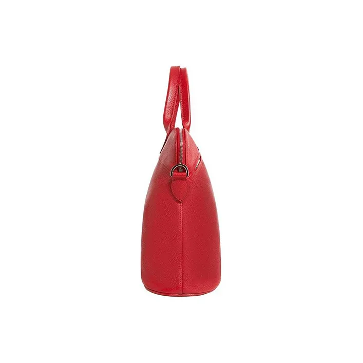LONGCHAMP Le Foulonné Leather Briefcase Shoulder Bag Crossbody Bag Handbag Women's Red-4