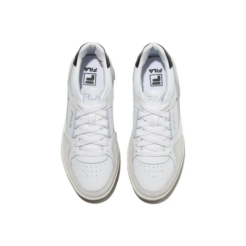 FILA Talga Club LT Anti Slip Wear Resistant Low Top Skateboard Shoes Unisex White Gray Korean Style-3