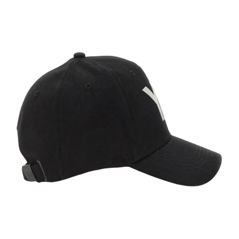 Y 3 Logo Embroidered Curved Peak Baseball Cap-2