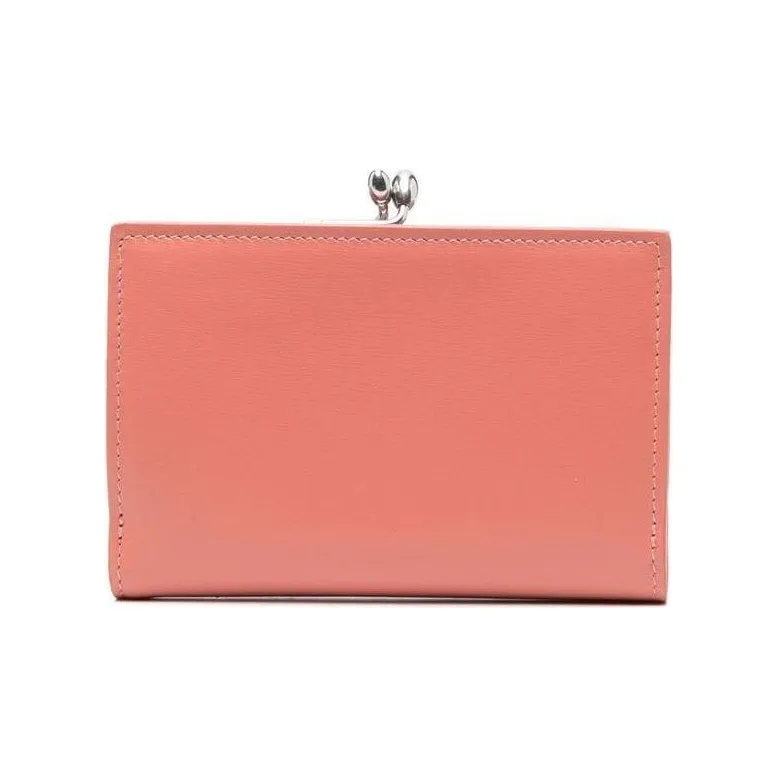 JIL SANDER Calfskin Wallet Women's Orange Red-1