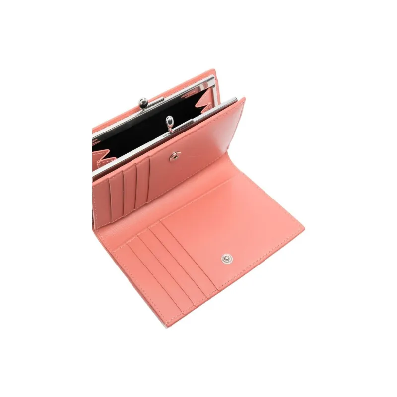 JIL SANDER Calfskin Wallet Women's Orange Red-2