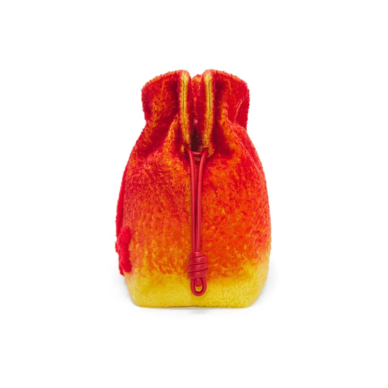 LOEWE Haruki's Mobile Castle Collaboration Shearling Shoulder Bag Clutch Extra Large Women's Red-2
