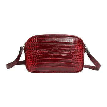 LONGCHAMP Le Pliage Leather Crossbody Bag Shoulder Bag Women's Burgundy