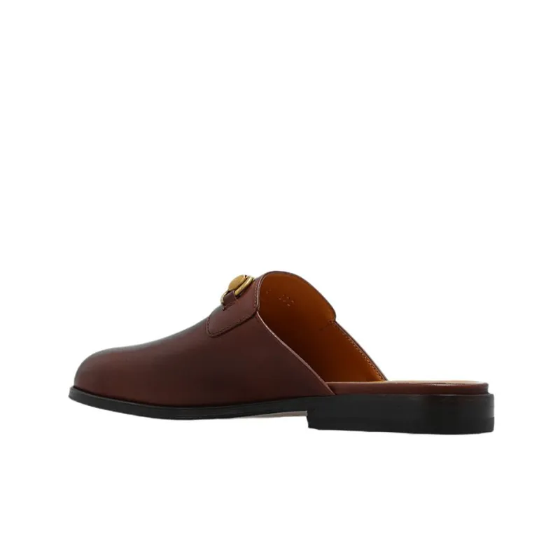 GUCCI Horsebit Leather Slippers-2