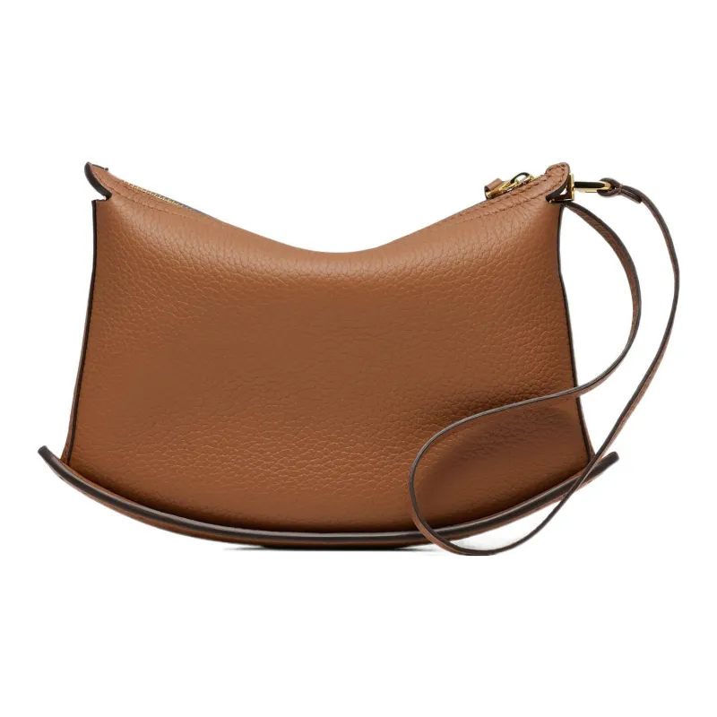 Delvau Soft Grained Calfskin Clutch Regular Women's Brown-2