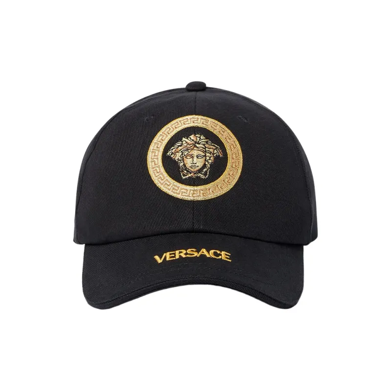 VERSACE Baseball Caps Women's Black - POIZON