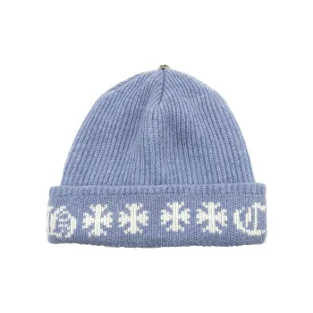 Chrome Hearts Cotton Beanies Unisex Purple