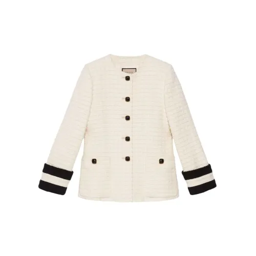 GUCCI Jackets Women's Ivory White