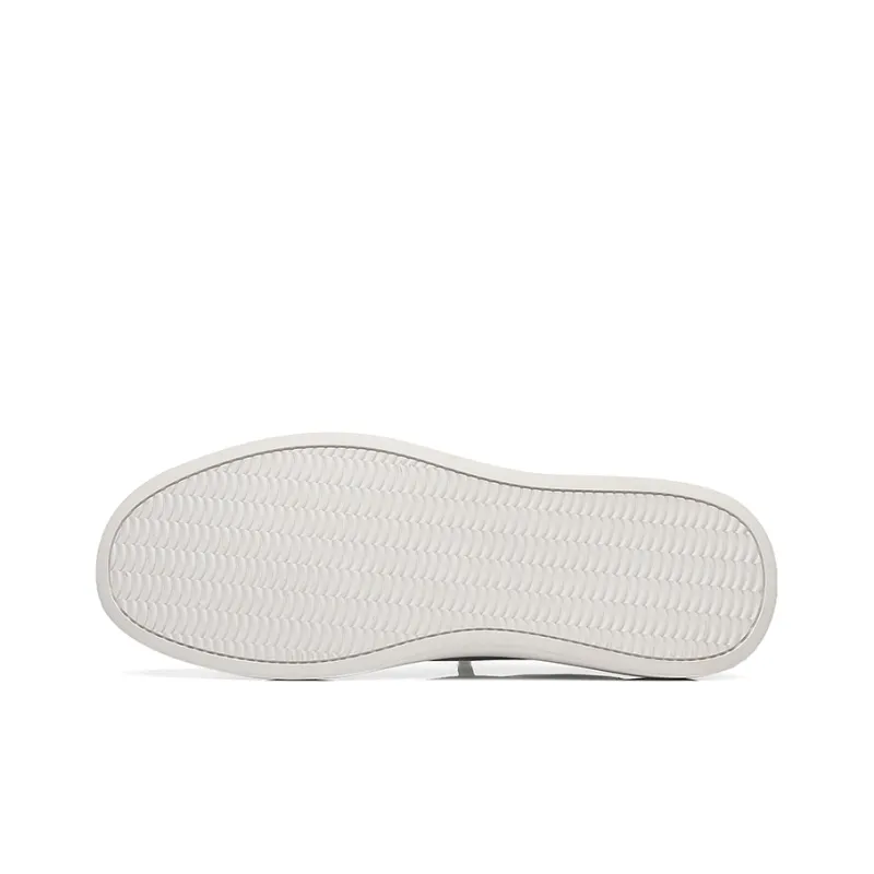ST&SAT Small White Shoes Stylish Skateboarding Shoes Men's White-4