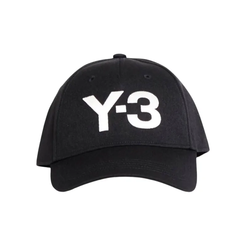 Y 3 Logo Embroidered Curved Peak Baseball Cap-1