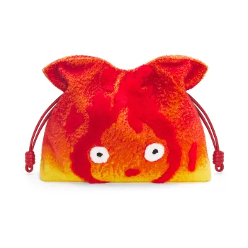 LOEWE Haruki's Mobile Castle Collaboration Shearling Shoulder Bag Clutch Extra Large Women's Red