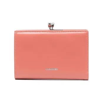 JIL SANDER Calfskin Wallet Women's Orange Red