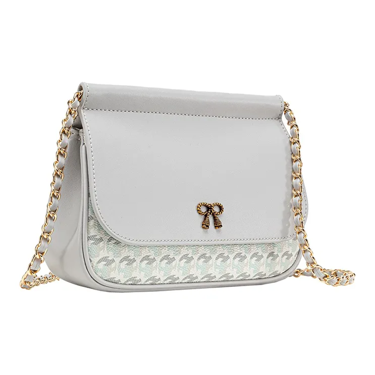 VANESSA HOGAN Monogram Pvc Trapezoid Crossbody Bag Shoulder Bag Women's Gray-1