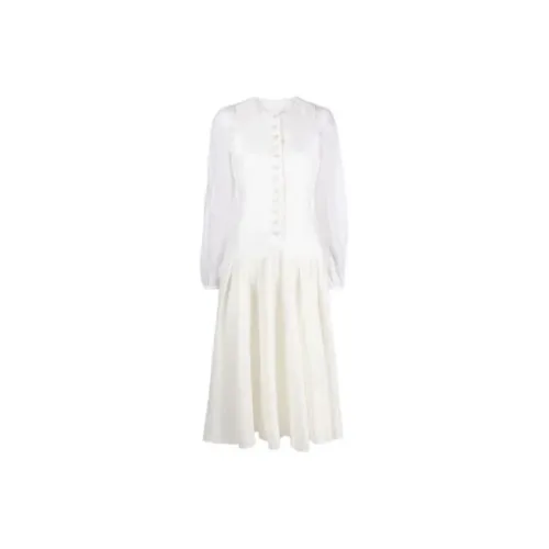 Chloé Long-Sleeved Dresses Women's Ivory