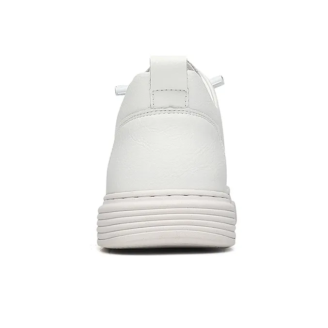 ST&SAT Small White Shoes Stylish Skateboarding Shoes Men's White-2