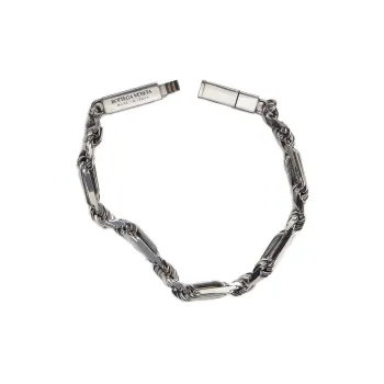 Bottega Veneta Bracelets Men Silver