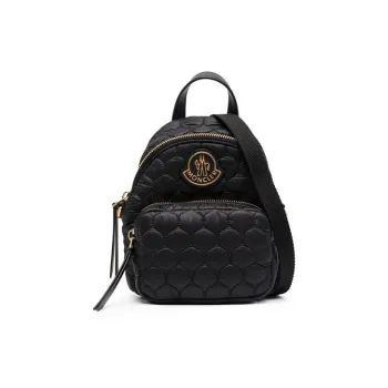 Moncler With Calfskin Backpack Small Size Women's Black