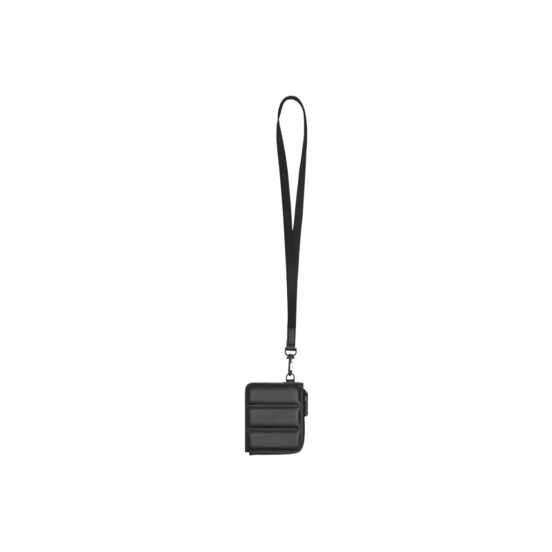 Moncler Leather Lanyard Wallet Trumpets Men's Black-3