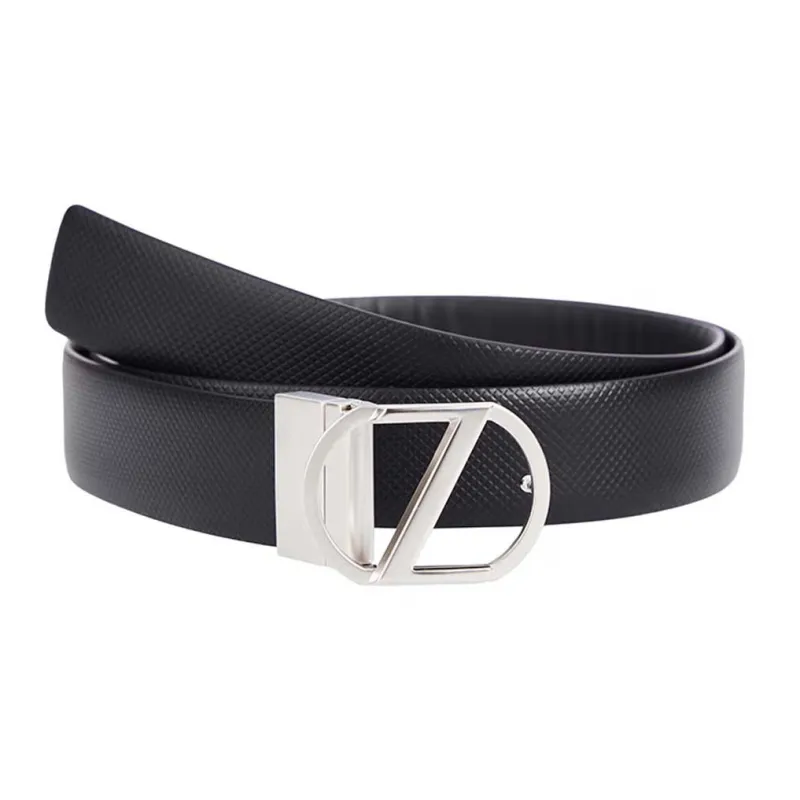 Zzegna Cow Leather Leather Belts Men's Width: 3.5cm-1