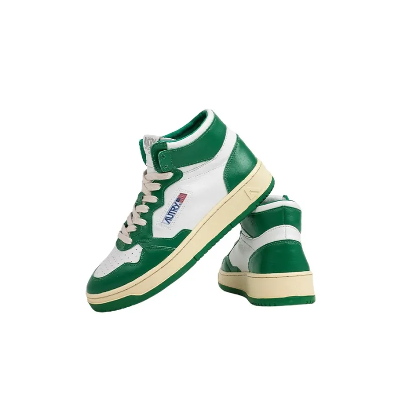 AUTRY Medalist High top Sneakers 'White Green'-3