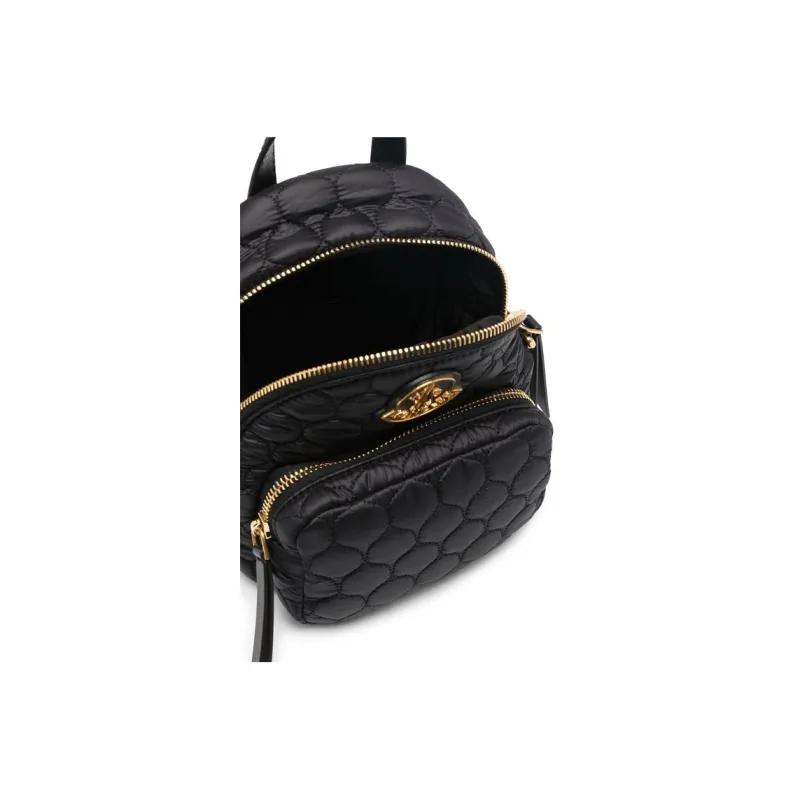 Moncler With Calfskin Backpack Small Size Women's Black-3