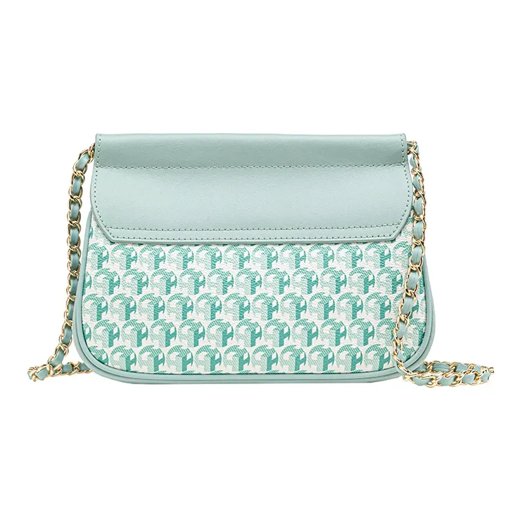 VANESSA HOGAN Pvc Trapezoid Bag, Crossbody Bag, Shoulder Bag Women's Green-2