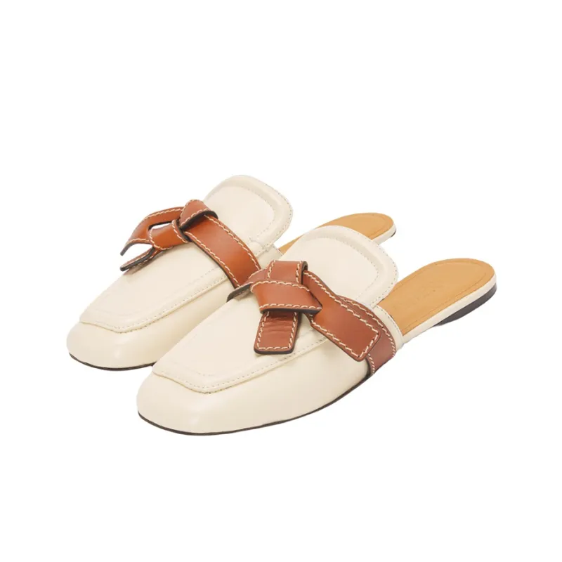 LOEWE Gate Closed Toe Slippers Women's White-2