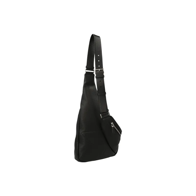 PRADA Lambskin Crossbody Bag Shoulder Bag Men's Black-1