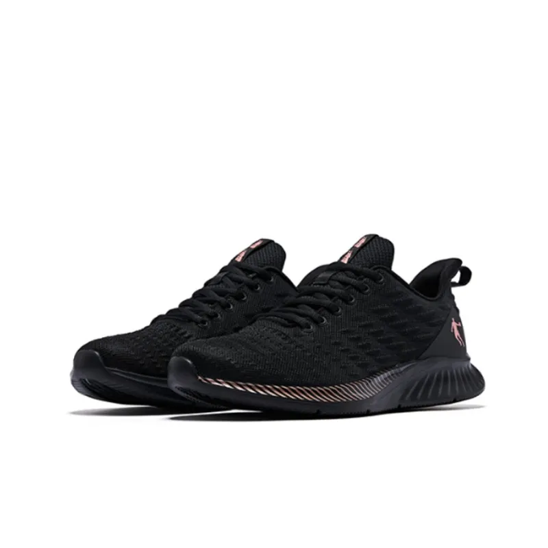 QIAODAN Cushioning Lightweight Low Top Running Shoes Men's Black Gold-2
