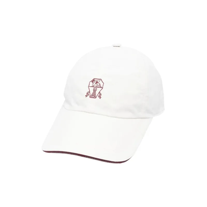 Brunello Cucinelli Logo Embroidered Curved Hem Cap-0