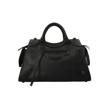 Balenciaga Neo Classic Cow Leather Crossbody One Shoulder Handbags Unisex Black