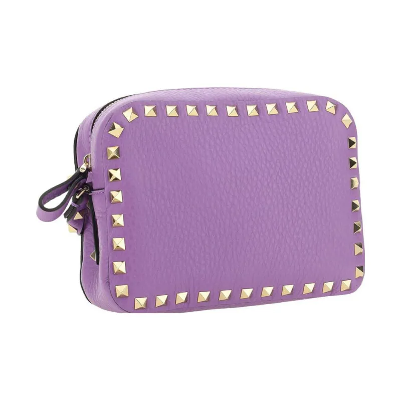 Valentino GARAVANI Grained Cow Leather Camera Bags Crossbody Bag Shoulder Bag Women's Purple-1