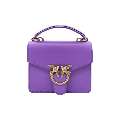 PINKO SIMPLY Cow Leather Flying Bird Bag Handbag Shoulder Bag Crossbody Bag Mini Women's Purple