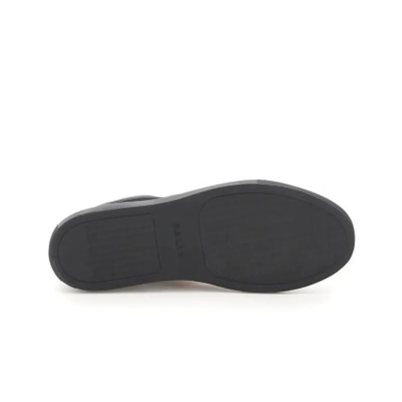 BALLY Low Top Stylish Skateboarding Shoes Men's Black Red-4