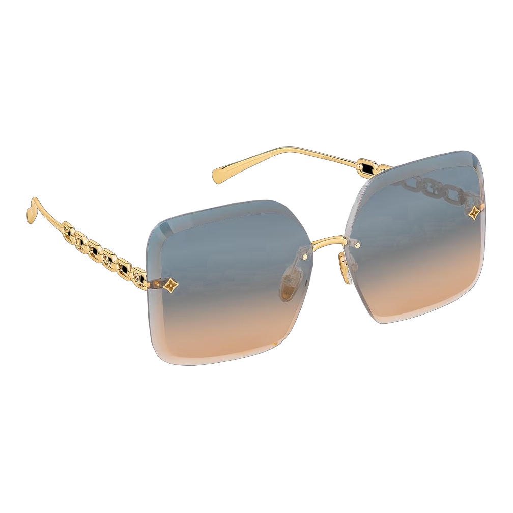 Louis Vuitton Authentic Cyclone Square Sunglasses Z1643E Beige Marble  pattern