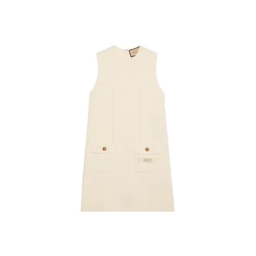 GUCCI Short-Sleeved Dresses Women's Beige