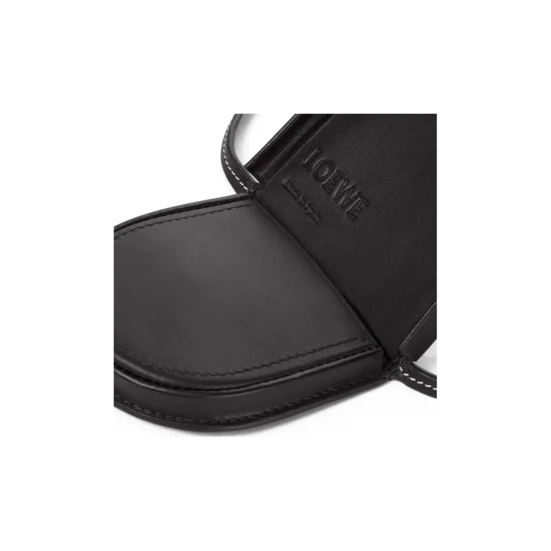 LOEWE Heel Cow Leather Horseshoe Bag, Shoulder Bag Mini Women's Black-6