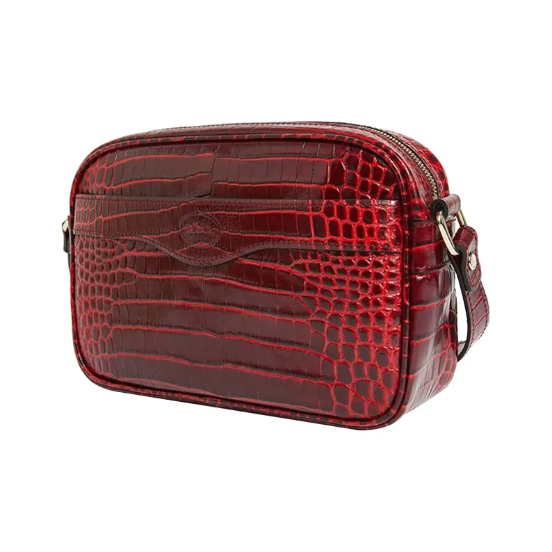 LONGCHAMP Le Pliage Leather Crossbody Bag Shoulder Bag Women's Burgundy-1