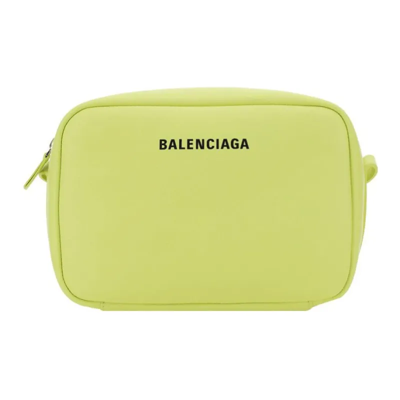 Balenciaga Calfskin Camera Bags Messenger Bag Unisex Lime-0
