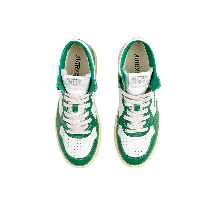 AUTRY Medalist High top Sneakers 'White Green'-2