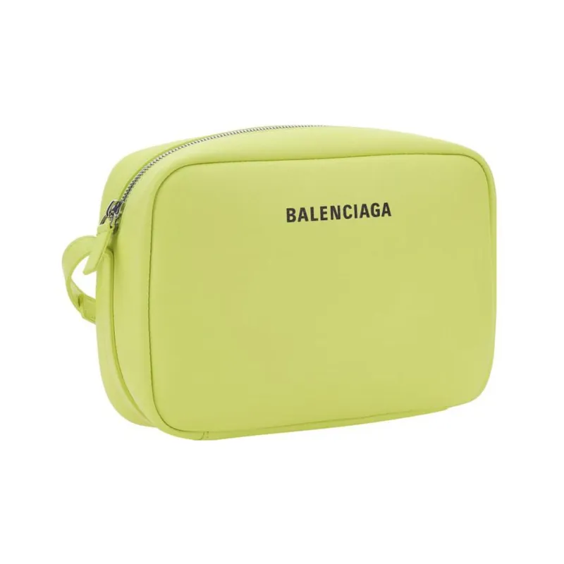 Balenciaga Calfskin Camera Bags Messenger Bag Unisex Lime-1