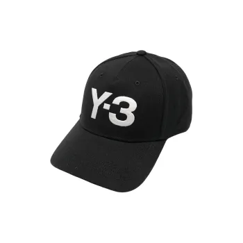 Y 3 Logo Embroidered Curved Peak Baseball Cap